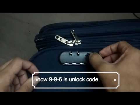 Как открыть кодовый замок на чемодане, если забыл код