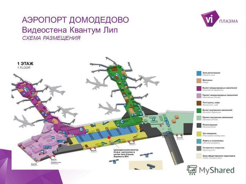 Изучаем схему территории аэропорта домодедово