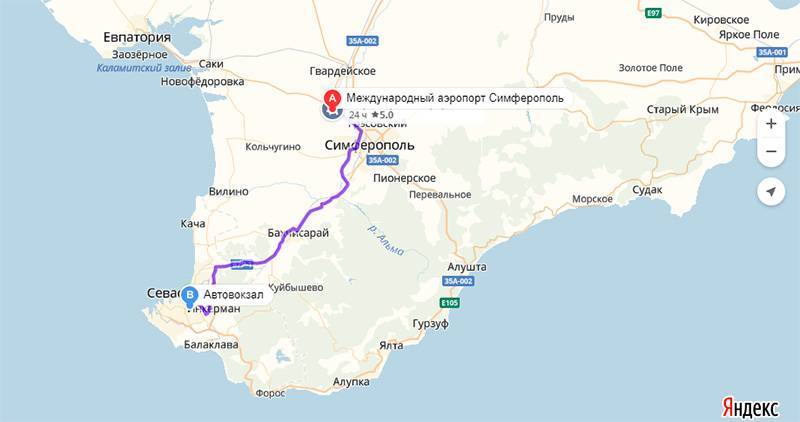 Как добраться из аэропорта симферополь до городов крыма