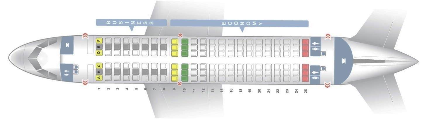 Лучшие места и схема салона airbus a319 авиакомпании “россия”