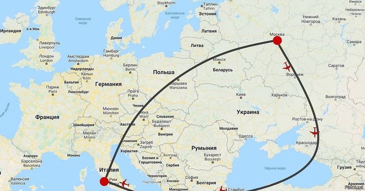 В какие города италии есть прямые рейсы из москвы