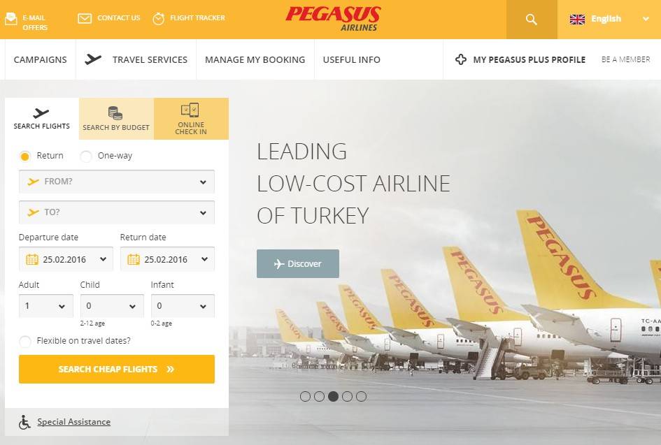 Авиакомпания пегасус — официальный сайт на русском