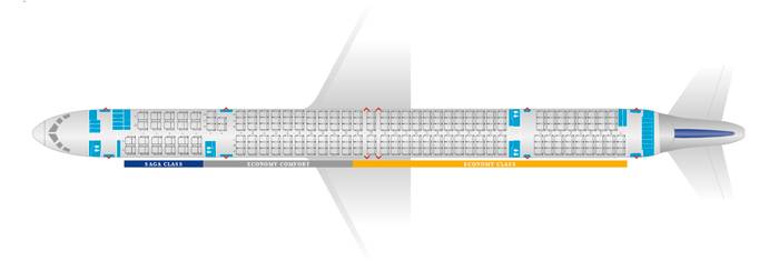 Схема салона Boeing 757-200 Royal Flight