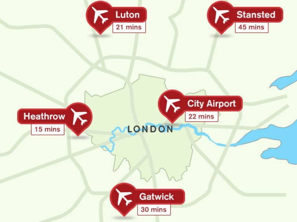 Аэропорты лондона: схемы, каталог, местоположение