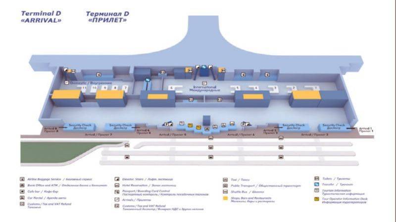 Схема аэропорта внуково: терминалы