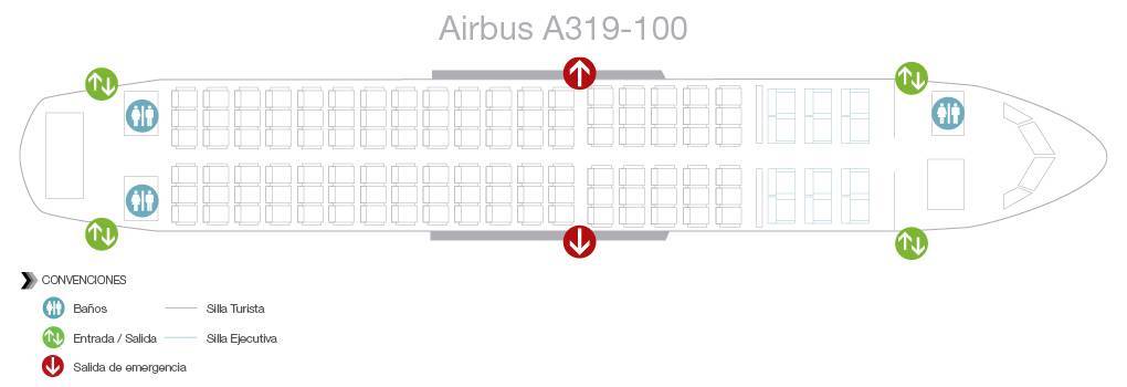 Схема салона и лучшие места airbus a319 авиакомпании «аэрофлот»