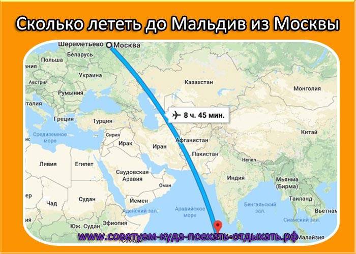 Время полета Москва — Омск