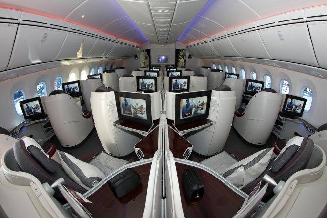 Схема салона самолета боинг 787 900 дримлайнер