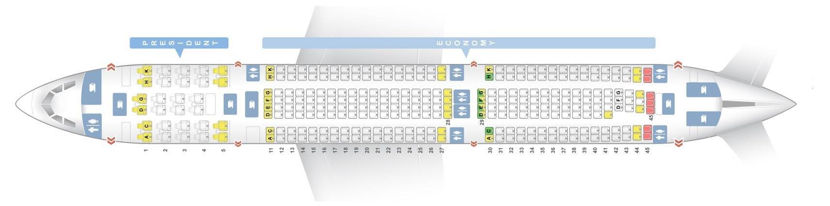 Схема салона Boeing 777 300 ER