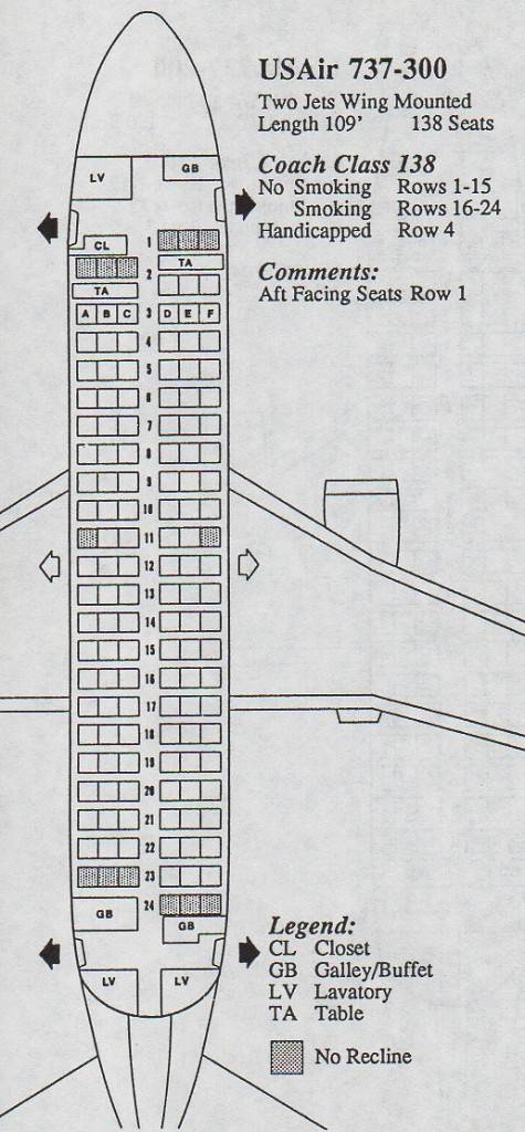 Схема салона самолета боинг 737 300