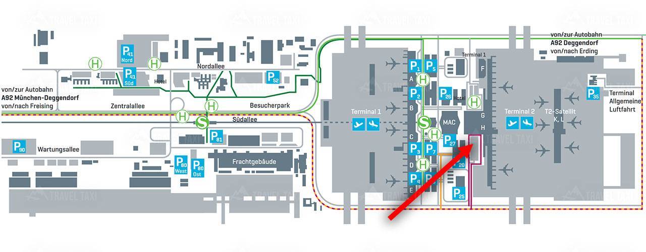 Схема аэропорта мюнхена