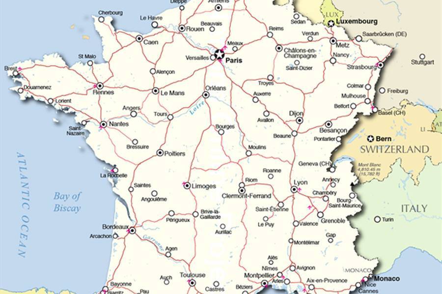 Аэропорты франции на карте, список аэропортов франции