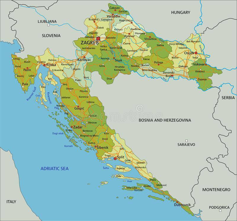 Аэропорты хорватии на карте. международные аэропорты хорватии