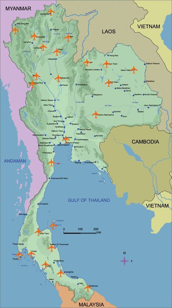 Аэропорты тайланда международные куда прилетают из россии