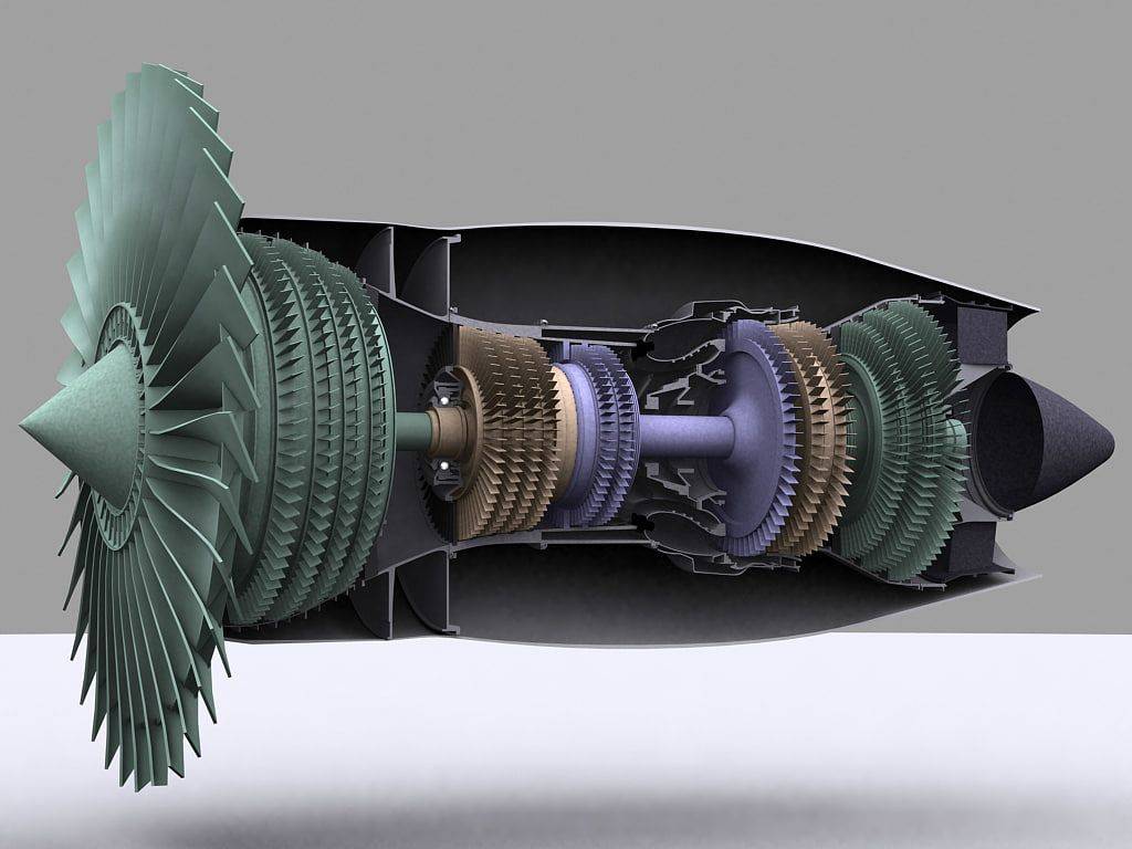 Фото турбореактивного двигателя