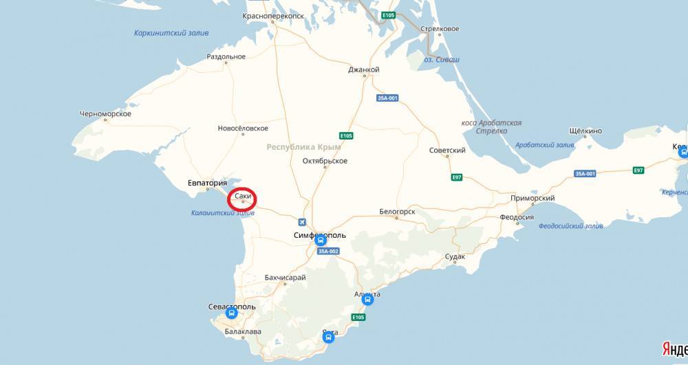 Карта аэропортов полуострова крым