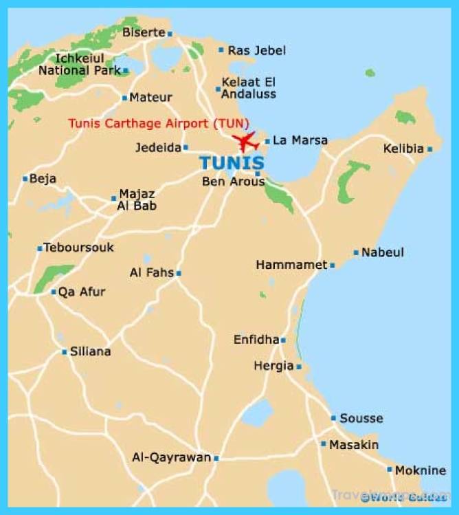 Полный список международных аэропортов туниса