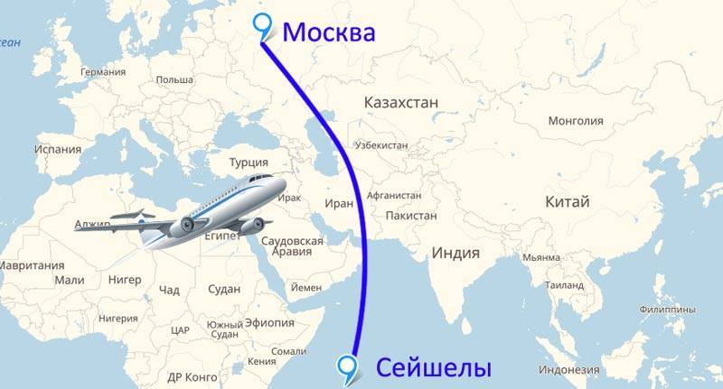 Сколько лететь из москвы до популярных курортов мира
