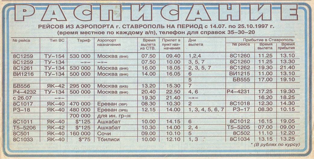 Расписание рейсов | аэропорт ульяновск