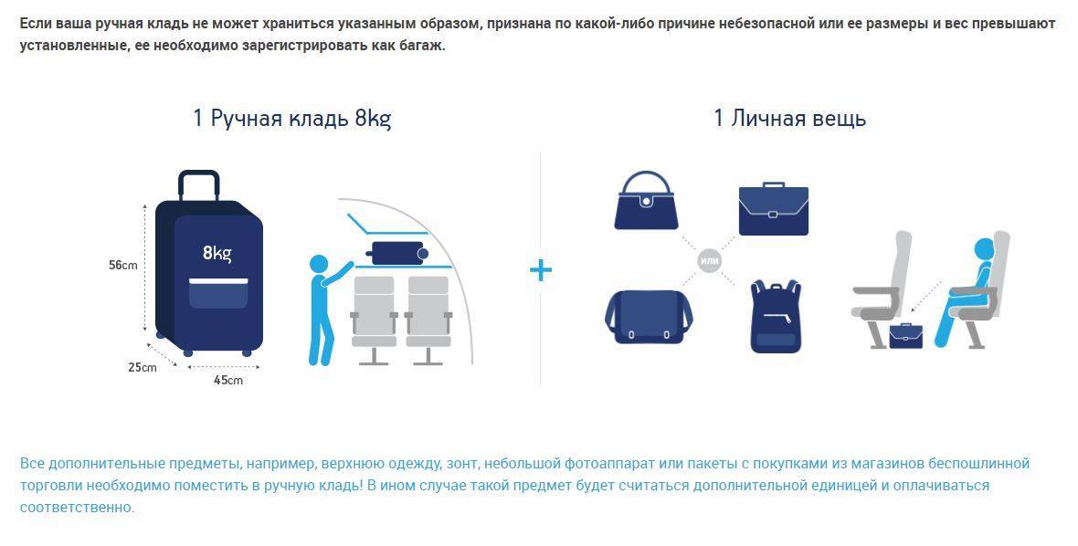 Багаж и ручная кладь на борту авиакомпании победа: правила перевозки в 2021 году
