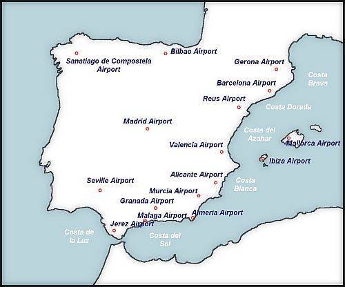 Аэропорты португалии на карте, список аэропортов португалии