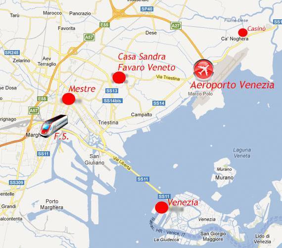 Как добраться до аэропорта марко поло из венеции?