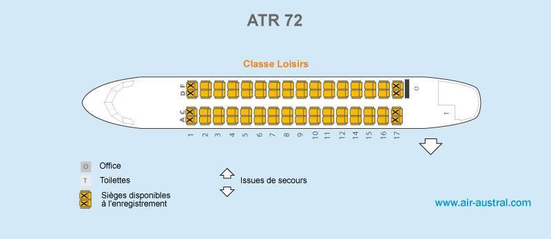 Atr 72: схема салона, расположение лучших мест, характеристики самолета и история создания