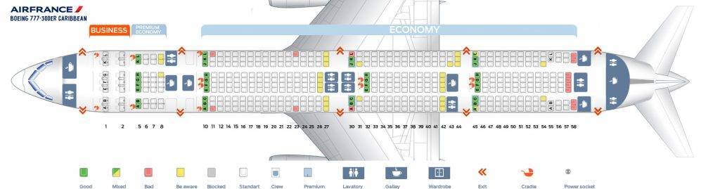 Боинг 777-300: схема салона Аэрофлота