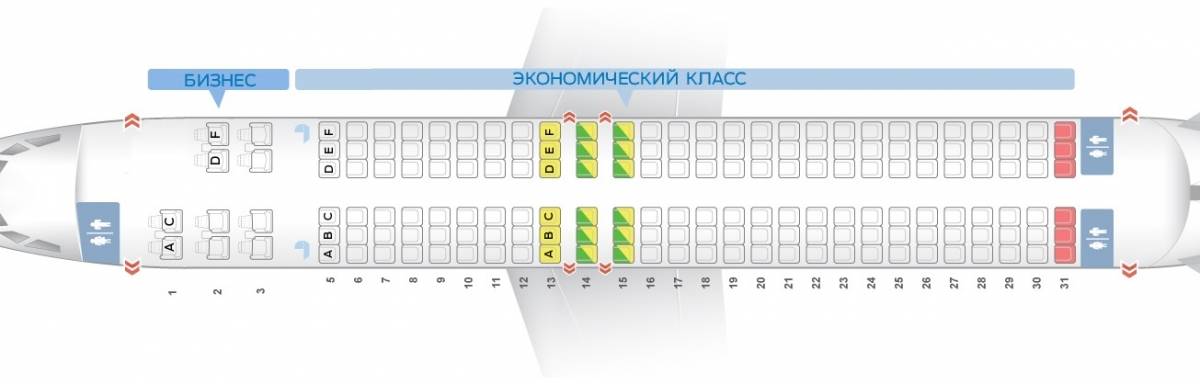 Схема салона и лучшие места в самолете boeing 737-800 авиакомпании «победа»