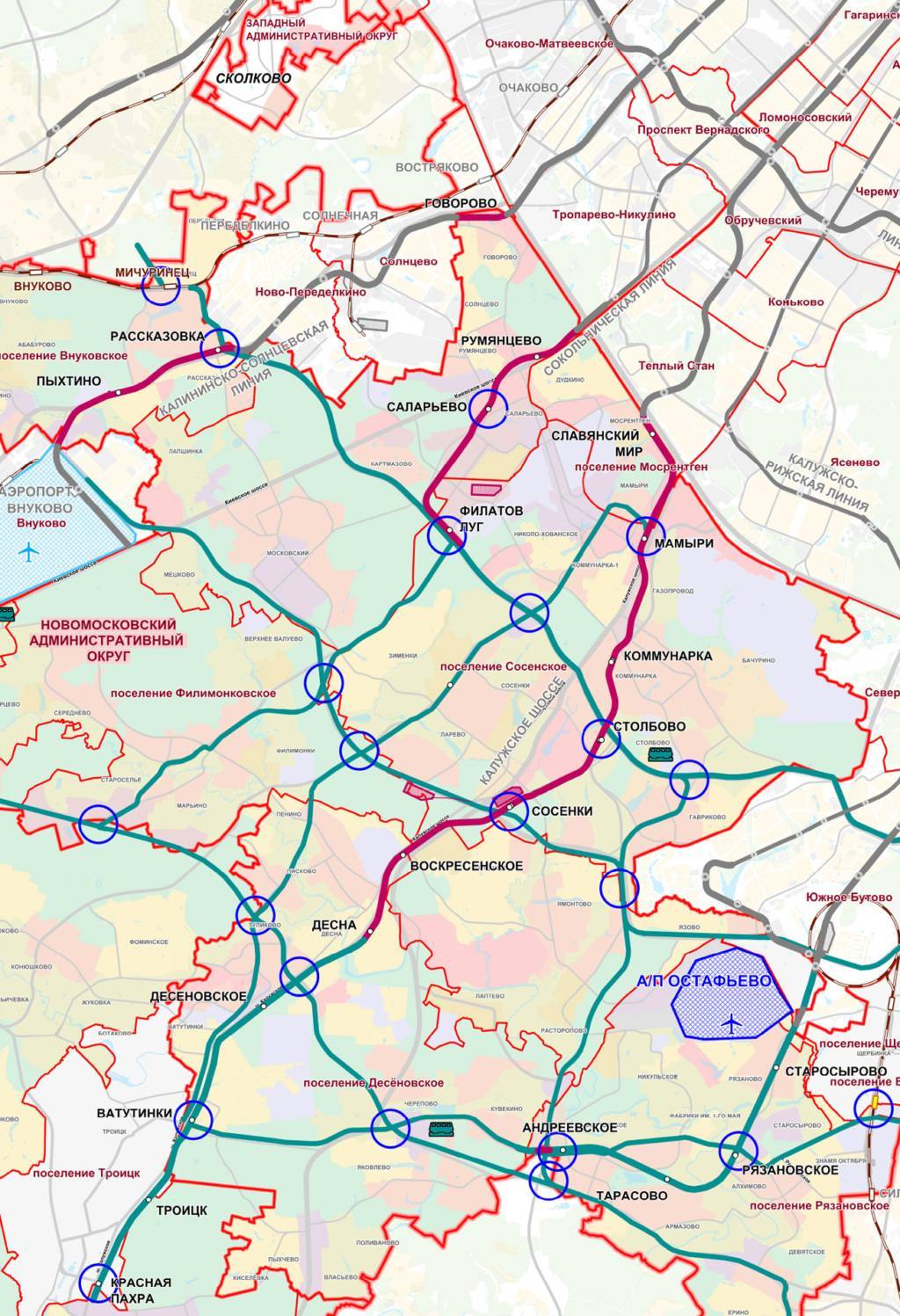 Схема метро до троицка москвы со строящимися