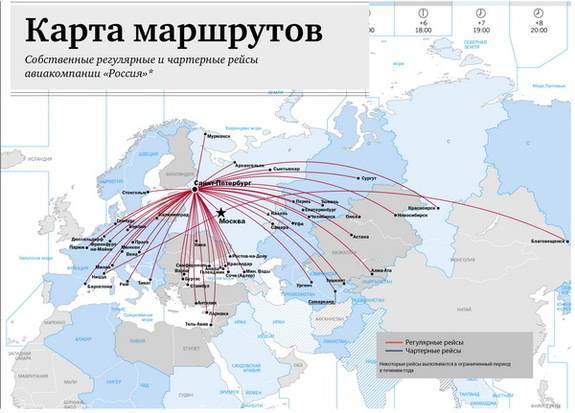 Aeroflot route map and destinations - flightconnections