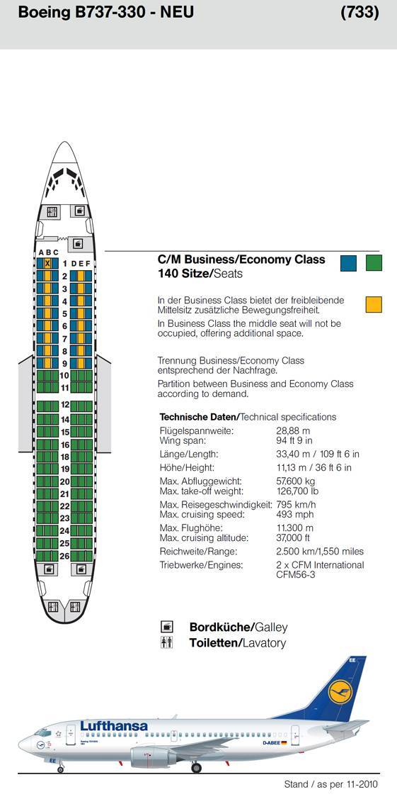 Схема салона и лучшие места в самолете boeing 737-800 компании utair