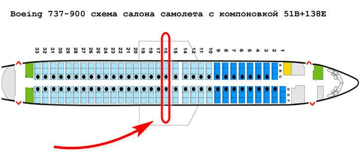 Схема салона и лучшие места в самолете боинг 737-800