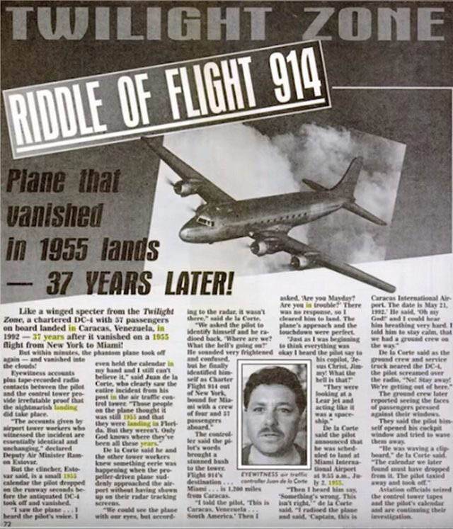 Правдивая или нет история о том, что самолет приземлился спустя 37 лет после вылета