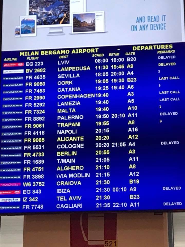 Аэропорт милана в бергамо «орио-аль-серио», италия. онлайн-табло, рейсы, как добраться, отели рядом — туристер.ру
