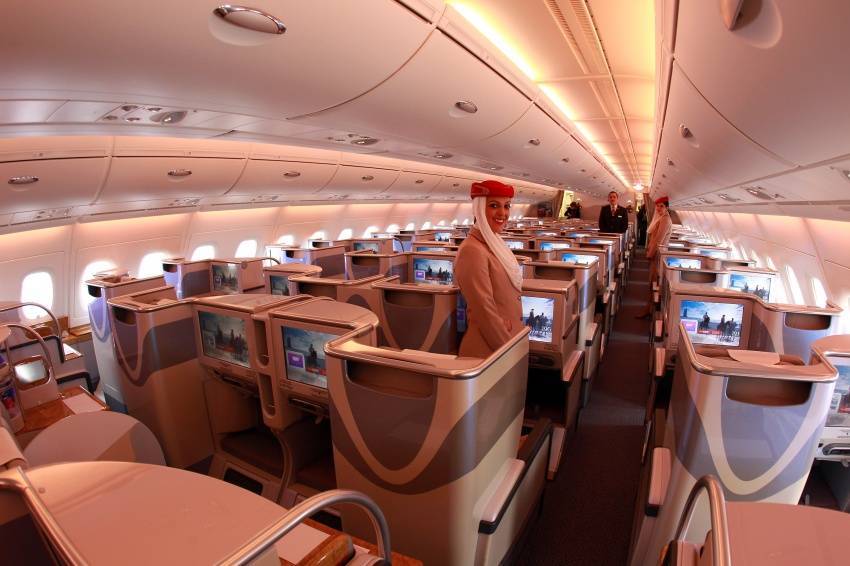 Лучшие места в аэробусе а380-800 авиакомпании emirates