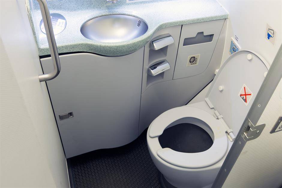 Описание устройства туалетов в пассажирских авиалайнерах