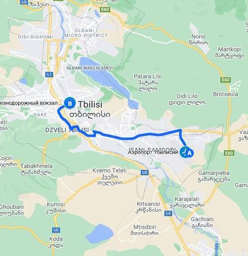 Как добраться из аэропорта тбилиси в центр: автобусы, поезда, трансфер и такси
