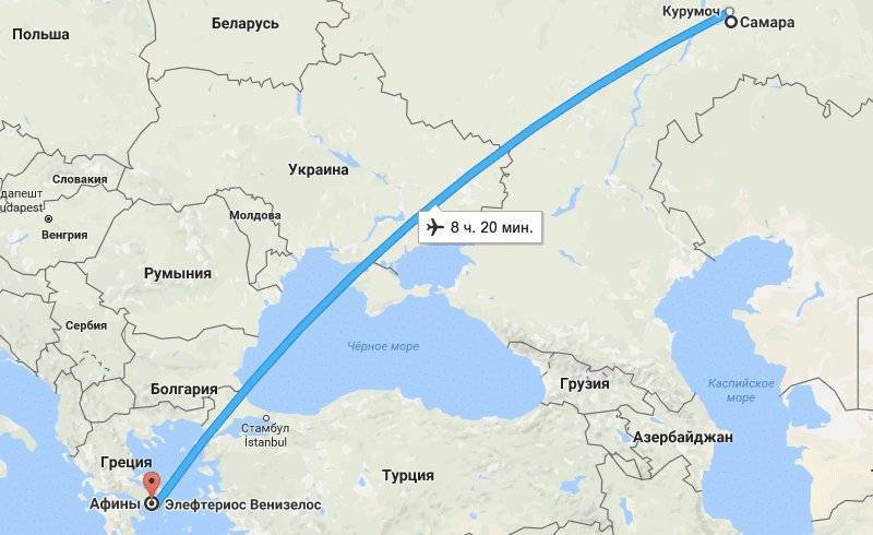 Сколько лететь из москвы и других городов до крита (ираклион)?