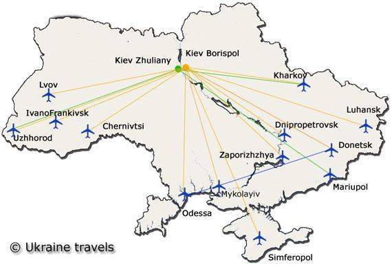 Международные аэропорты украины — все карты мира