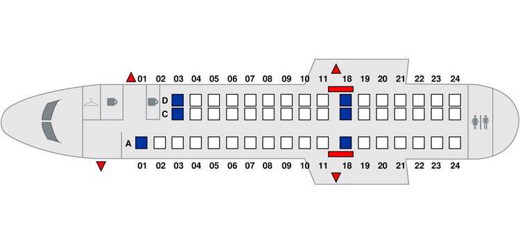Embraer 170. фото. схема салона.