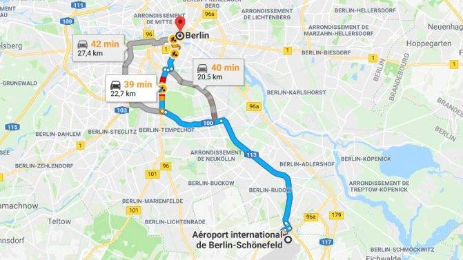 Как добраться до центра берлина из аэропорта шенефельд?
