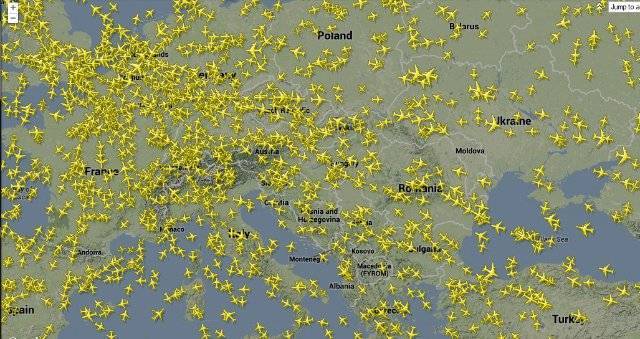 Сколько самолетов в небе сейчас одновременно - просмотр онлайн