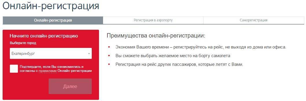 Авиакомпания россия регистрация на рейс онлайн