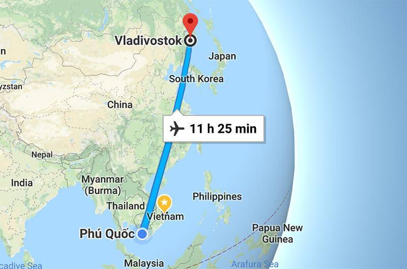 Сколько лететь до таиланда
