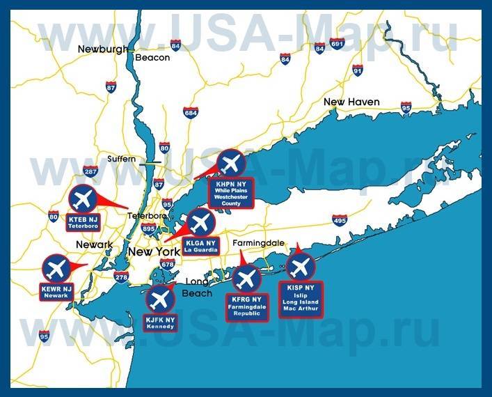 Схема терминалов аэропортов jfk и lga нью-йорка на русском языке | нью-йорк