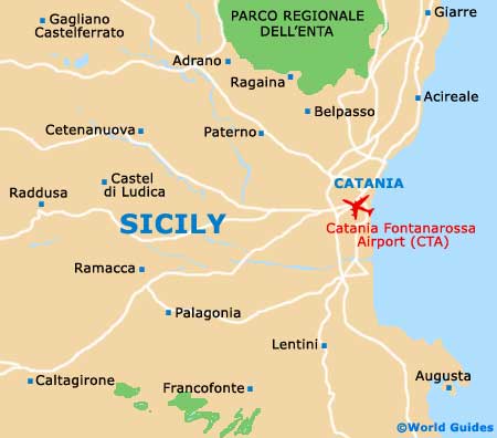 Сицилия: описание аэропортов, расположение, маршруты на карте