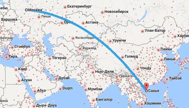 Сколько лететь до японии из москвы и других городов