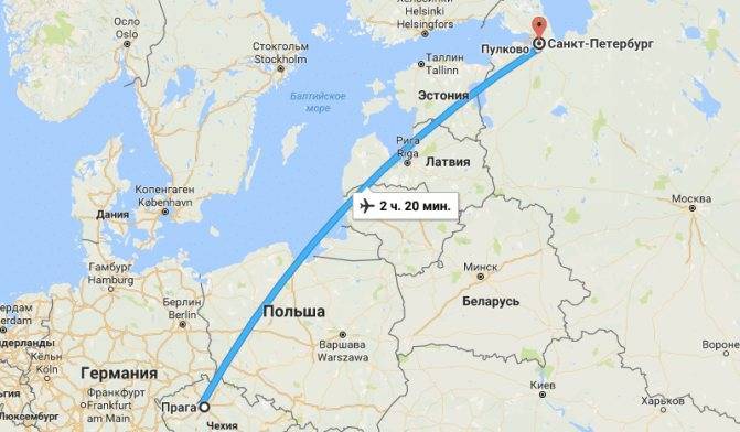 Сколько лететь до праги из москвы и других крупных городов