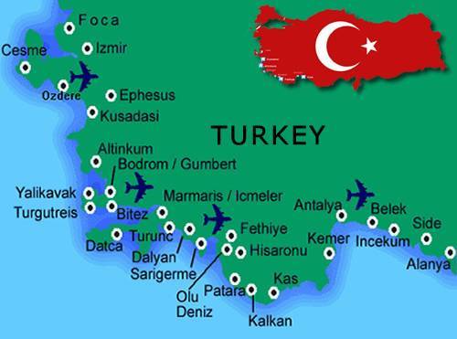 Турецкие аэропорты: описание, расположение, маршруты на карте